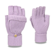 (clove) Winter Fingerless Gloves for Women Men Half & Full Glitter Knitted Mittens Thumb