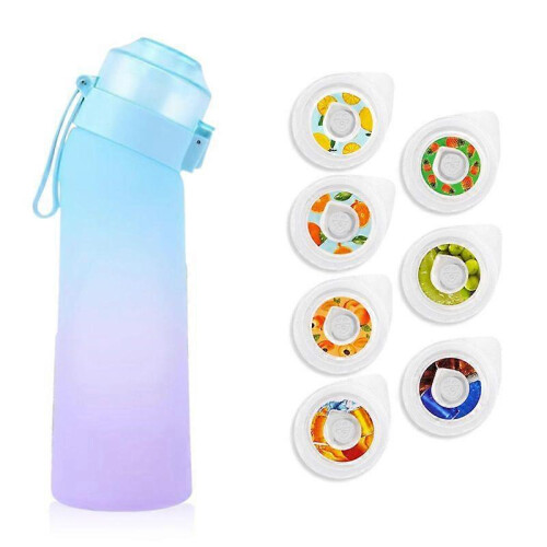 (Blue 13) 650ML Flavored Water Bottle with 7 Fruit Pods
