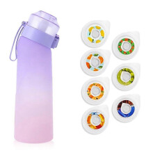 (Purple 11) 650ML Flavored Water Bottle with 7 Fruit Pods