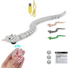 (White) Remote Operated Robotic Rattlesnake Toy With Authentic Details And Easy Controls