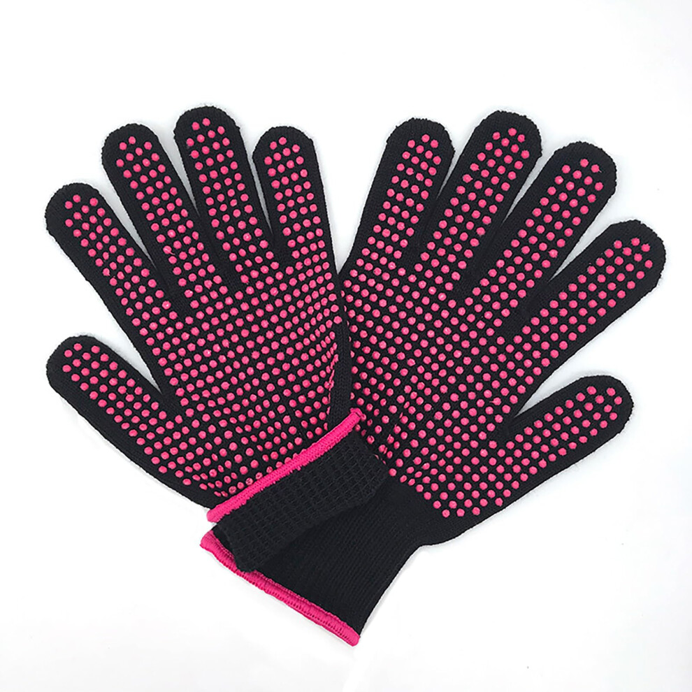 Heat Resistant Gloves for Hair Styling with Silicone Grip, Curling Iron and Straightener Protection Ref: 7931