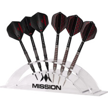 Mission Darts Station 6 Display Transparent Acrylic Arc Holds 6 Darts BX215