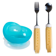 Easy Grip Cutlery 360 Rotating Arthritis Aid Cutlery Adaptive Dinnerware for Parkinson's, Shaking Hands, Elderly and Arthritis, 5