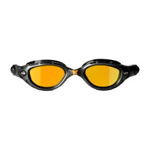 Zoggs Original Predator Flex Adult Swimming Goggles Titanium Mirror Lens AntiFog UV Protection QuickAdjust Strap Curved 180 Vision Pool and Open