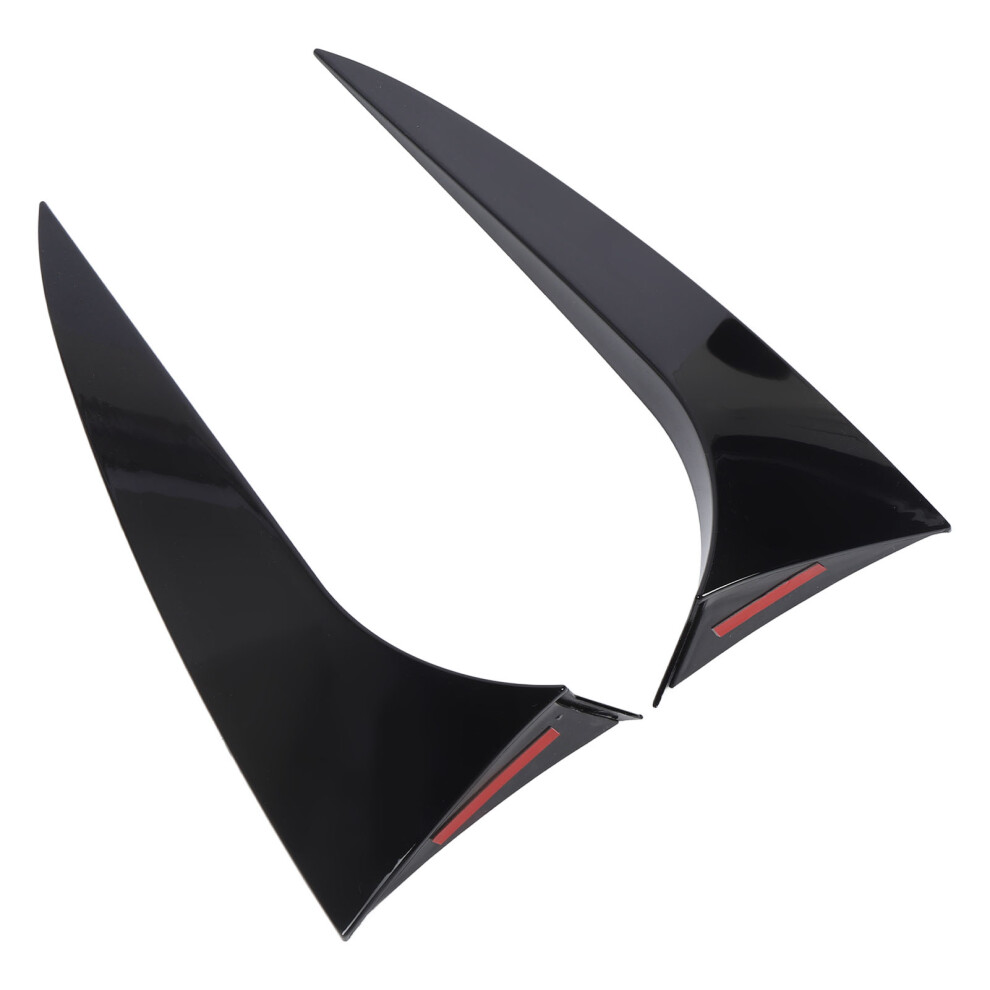 2Pcs Glossy Rear Window Side Spoiler For Cla X117 2013-2019 Black 7631383357677