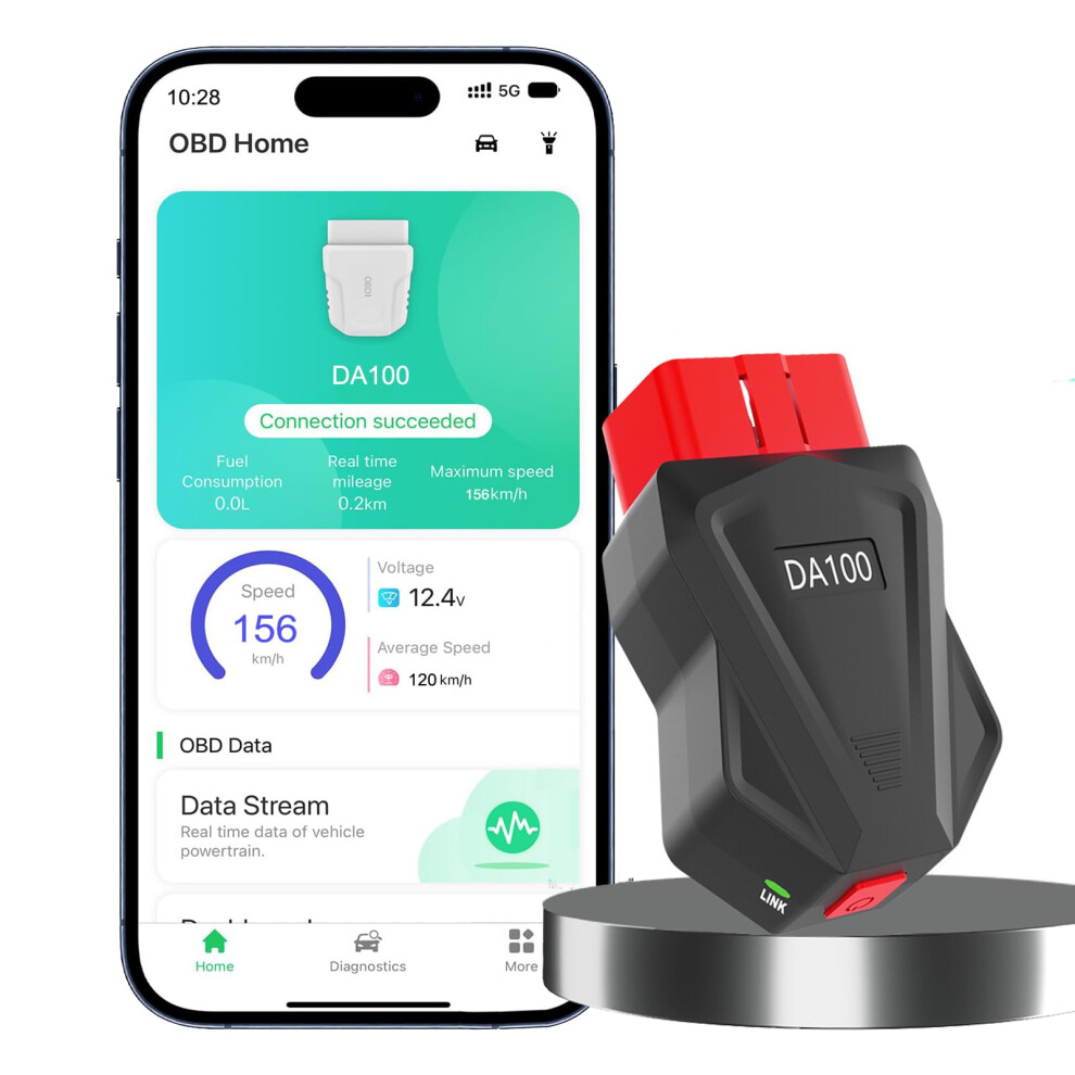 Bluetooth Obd2 Scanner For Ios And Android With Full Diagnostics, Realtime Data, Multilanguage, Red 9053599123989