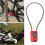 Keyless AntiTheft Motorcycle Chain Lock with Enhanced Security Vibration Alarm, Suitable for Cyclists, Red 3