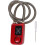 Keyless AntiTheft Motorcycle Chain Lock with Enhanced Security Vibration Alarm, Suitable for Cyclists, Red 5