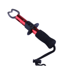Stable Metal Fish Gripper Pliers, Durable Fishing Tool for Outdoor Use in Freshwater and Saltwater with Comfortable Grip, Red