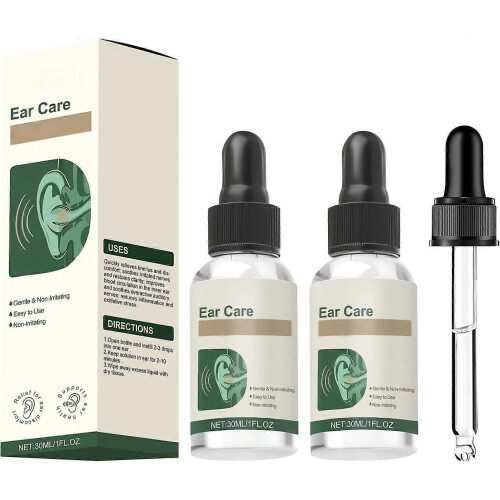 2PCS Ear Care Drops Gentle Formula, Non-Irritating Gentle Formula, Tinnitus