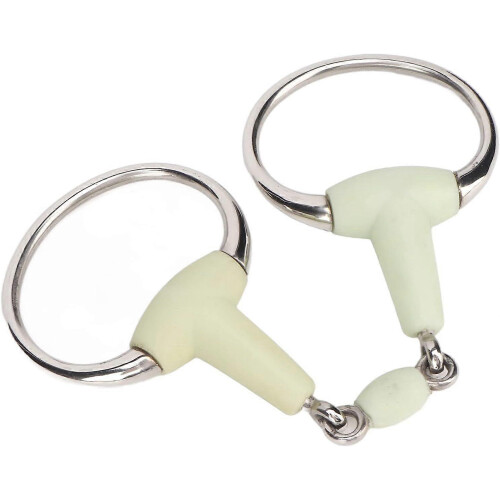 Horse Snaffle Bit, Rubber Wrapped Easy to Control Compact Horse Mouth Bit Apple