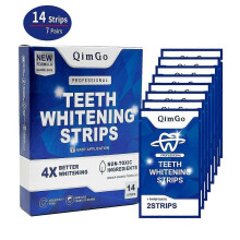 (14pcs)QimGo Teeth Whitening Strips Gel Remove Plaque Stains Cleaning Oral Hygiene Bleaching Dental Tools Fresh Breath Brighten