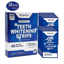 (28pcs)QimGo Teeth Whitening Strips Gel Remove Plaque Stains Cleaning Oral Hygiene Bleaching Dental Tools Fresh Breath Brighten