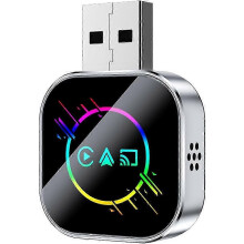 (2-A, For Android) 2026 upgraded 3-in-1 mobile phone screen mirroring car screen adapter, supports wireless Bluetooth 5.0 CarPlay connection.