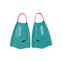 arena Unisex Adult Powerfin Pro II Training Fins for Swimming with Short Blade Open Heel Side Grooves Silicone Calypso Bay Size 6575