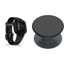 Garmin vivofit Jr3 Fitness Tracker for Kids SwimFriendly Up To 1year Battery Life Adjustable watch band Cosmic Black PopSockets PopGrip Expanding