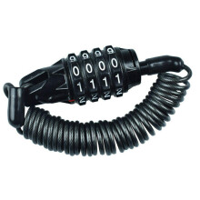 Helmet Lock with 4Digit Combination Code, AntiTheft for Motorcycle/Bicycle Helmet, Black