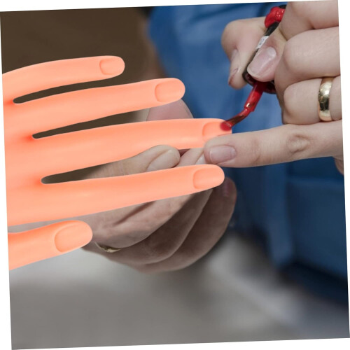 Practice Nail Hand with Flexible Movable Joints, Realistic Reusable Mannequin for Manicure Training 1