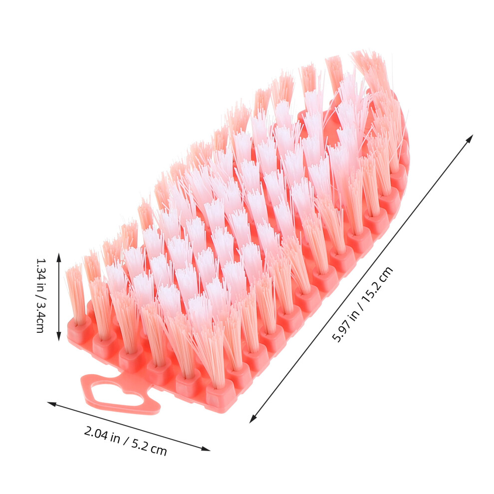 Inoomp 15Pcs Sturdy Plastic Nail Scrubber Brushes In Assorted Colors