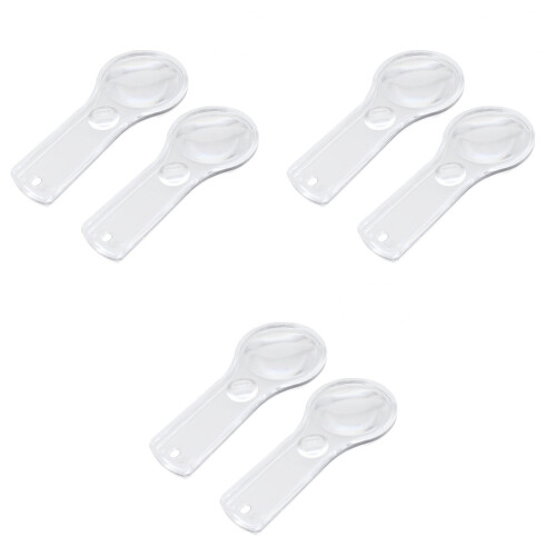 3Pcs Kids' Double-Light Transparent Hand-Held Magnifier Lightweight 2