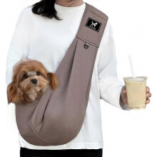 Dog & Cat Carrier Sling, Adjustable Soft Padded Shoulder Puppy Carrier,