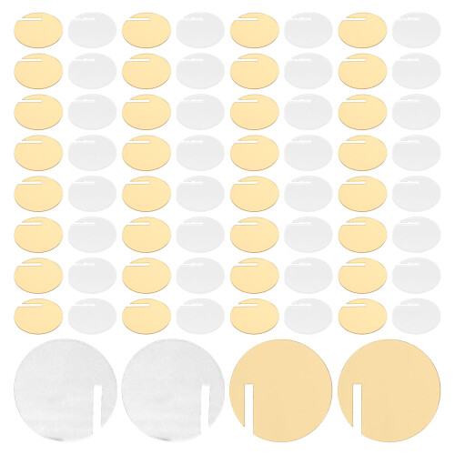 120Pcs Blank Acrylic Circle Drink Labels Secure Wine and Cocktail Tags 1