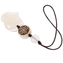 5Pcs White Chalcedony Phone Charm Strap Aesthetic Keychain Gift