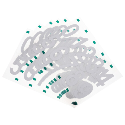 24Sets Waterproof White Reflective Numbers for Mailbox and Trash Can