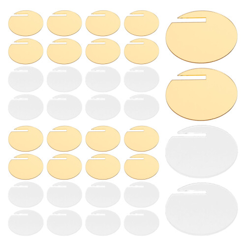 120Pcs Blank Acrylic Circle Drink Labels Secure Wine and Cocktail Tags 2