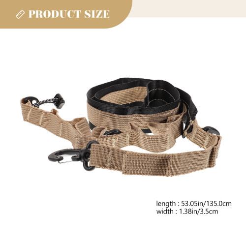 3Pcs Lengthened Hanging Strap Light Brown Storage Rope for Camping Use 1