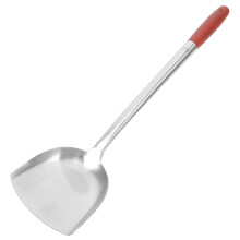 3Pcs Long Handle Metal Spatulas with Wooden Grip for Stir-Fry Cooking