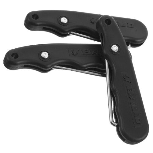 6Pcs Black Lace Puller Tool for Ice Skates Portable Foldable PP Design 2
