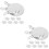 48Pcs Durable Steel Targets for Training Kids Hanging Silver 8