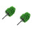 2Pcs Lightweight Green Plastic Model Trees for Architecture and Crafts 9