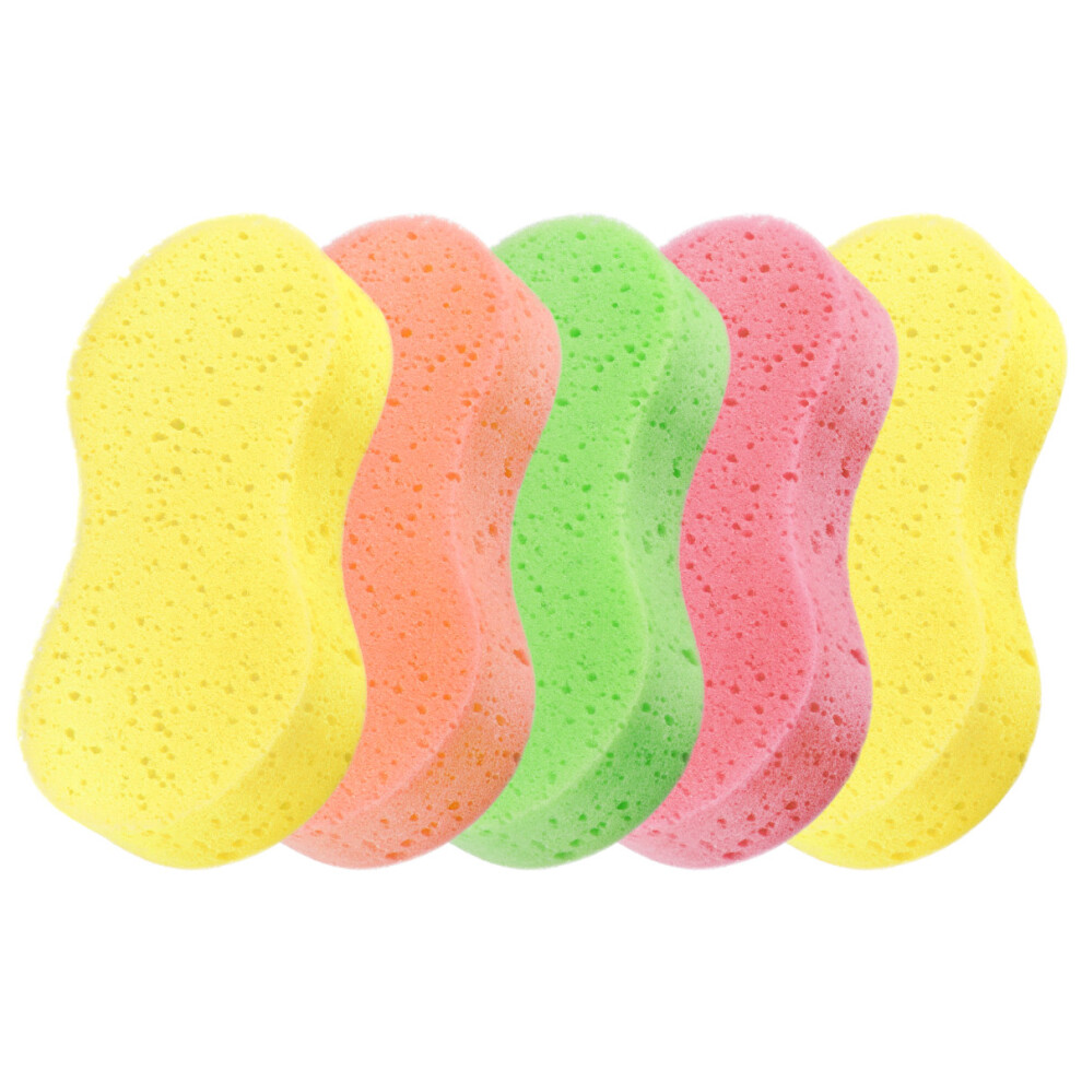 2Pcs Porous High Density Car Wash Sponges Bone Design Assorted Colors 3632016696532