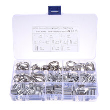 720Pcs Lightweight Aluminum Crimp Sleeves for Wire Rope Loop and Cable