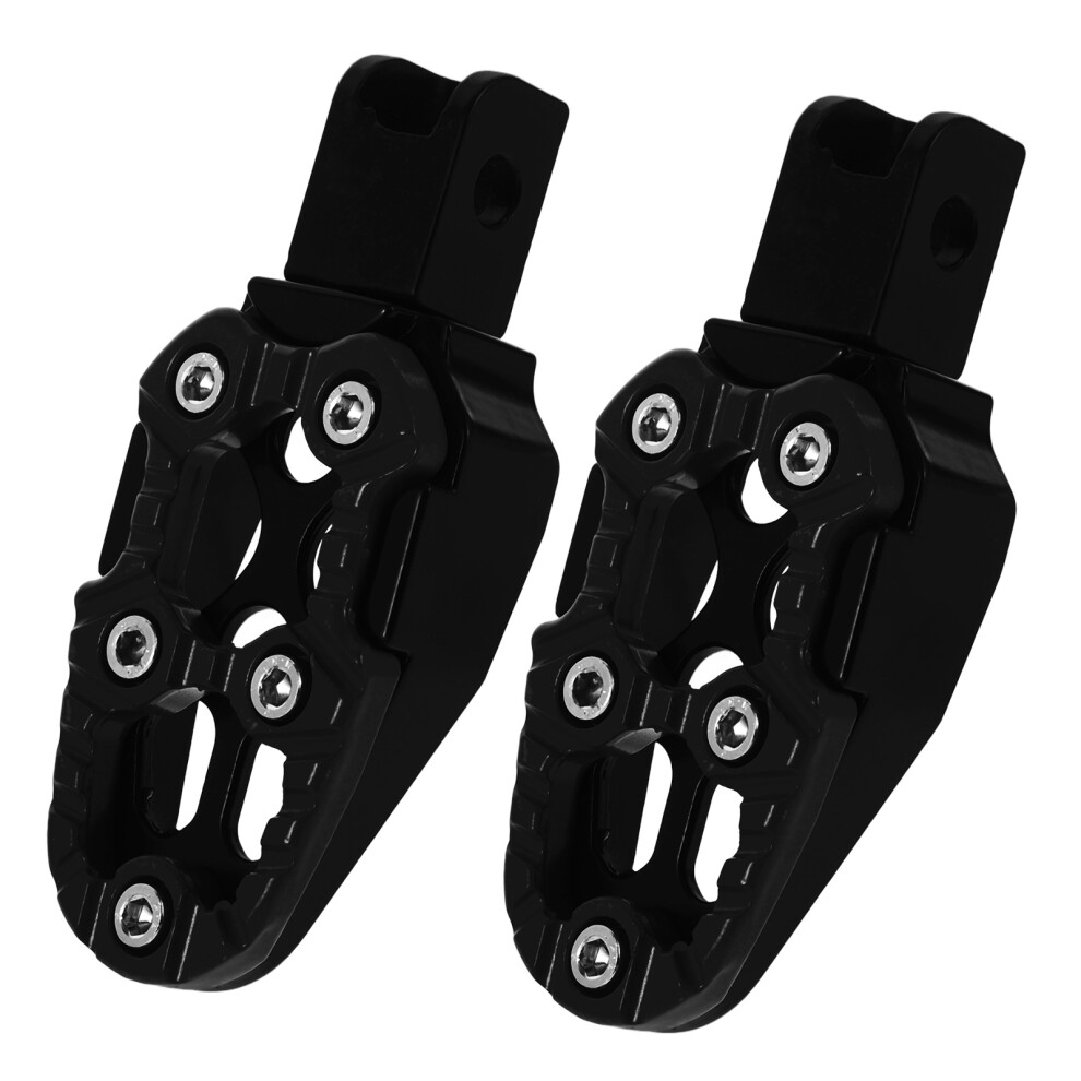 4Pcs Aluminum Motorcycle Foot Pegs Universal Off Road Black 3631992477159
