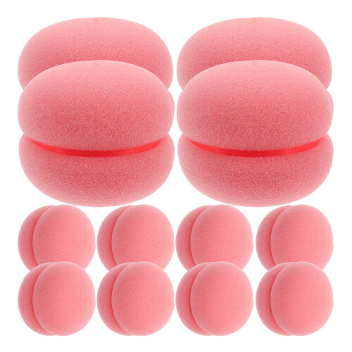 48Pcs Pink Sponge Curling Balls Easy Effortless Rollers 1