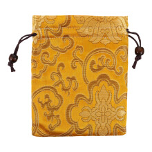 5Pcs Multifunctional Golden Silk Drawstring Jewelry Organizer Pouches