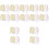 42Pcs Travel Friendly Microfiber Makeup Cleaning Pads Assorted 5