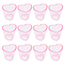 12Pcs Heart Shaped Shot Glasses Pink Cute Party Drink Cups