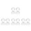 8Pcs Clear Acrylic Eyeshadow Stamper and Palette Repair Makeup Tools 8