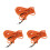 3Pcs Orange Dog Traction Strap Durable Pet Pulling Rope for Training 7