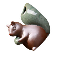 2Pcs Green Ceramic Vase Creative Retro Household Flowerpot
