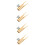 4Pcs Golden Makeup Pencil Sharpener Compact Manual Eyebrow Sharpener 8