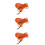 3Pcs Orange Dog Traction Strap Durable Pet Pulling Rope for Training 5
