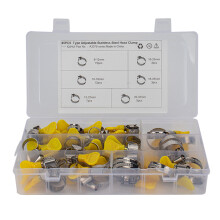 90Pcs Stainless Steel Hose Clips Assorted Colors Durable Clamp Set