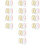 42Pcs Travel Friendly Microfiber Makeup Cleaning Pads Assorted 8