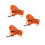 3Pcs Orange Dog Traction Strap Durable Pet Pulling Rope for Training 4