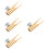 4Pcs Golden Makeup Pencil Sharpener Compact Manual Eyebrow Sharpener 7